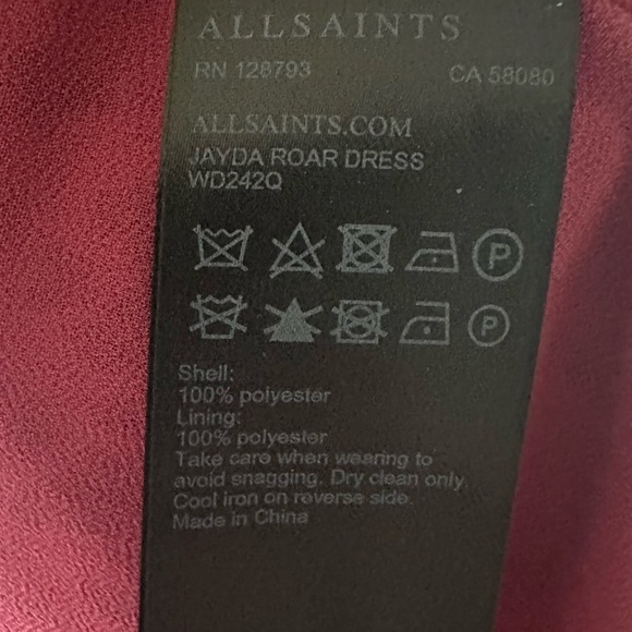 ALL SAINTS JADA LEOPARD ROAR PRINT PINK SIZE SMALL - Picture 15 of 15